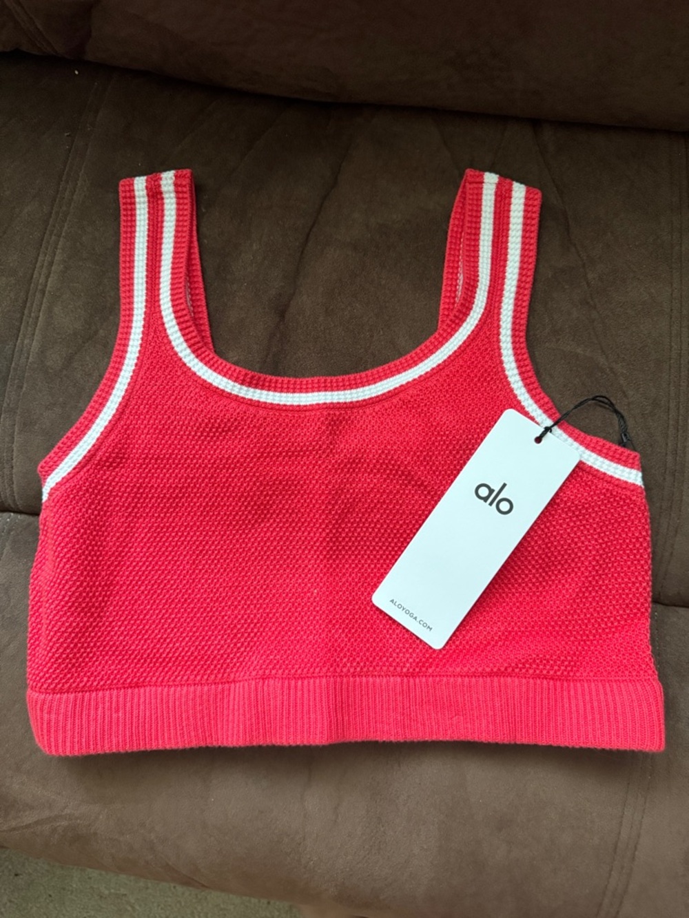 NWT Alo yoga tennis club sweat knit bra